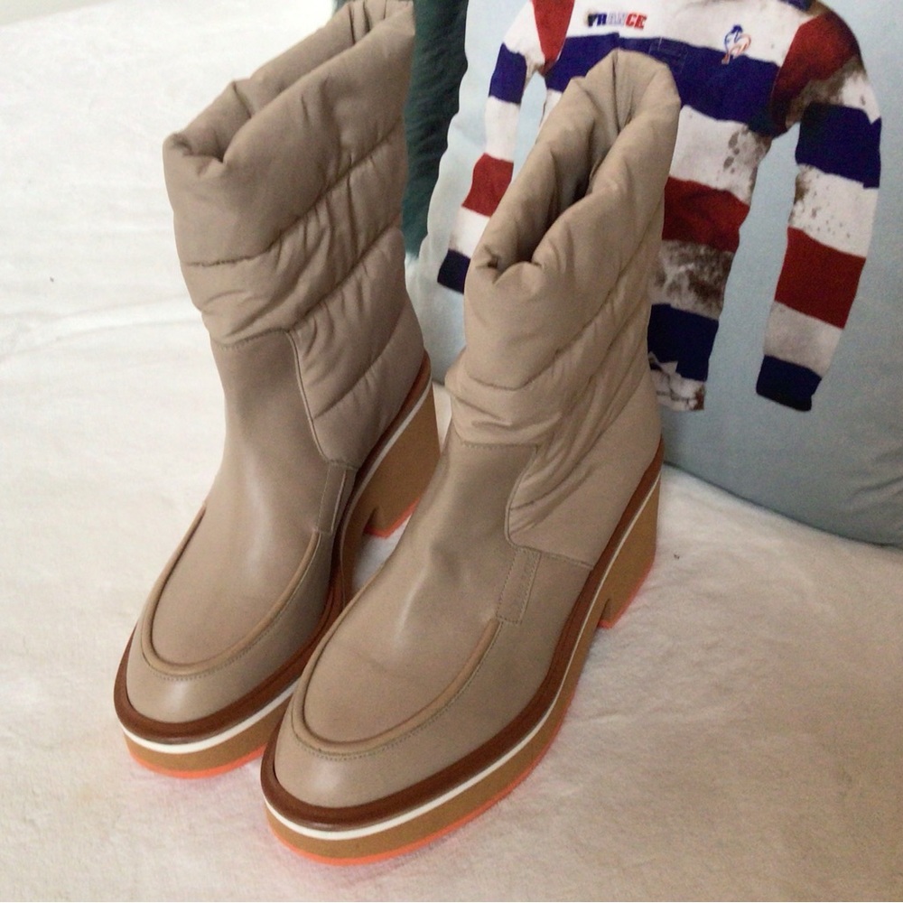 Robert Clergerie Ally Quilted Block Platform Boots, 39.5, - Picture 2 of 9